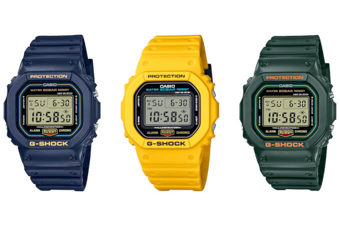 G-Shock Color Origin Squares: DW-5600RB-2 DW-5600RB-3 DW-5600REC-9