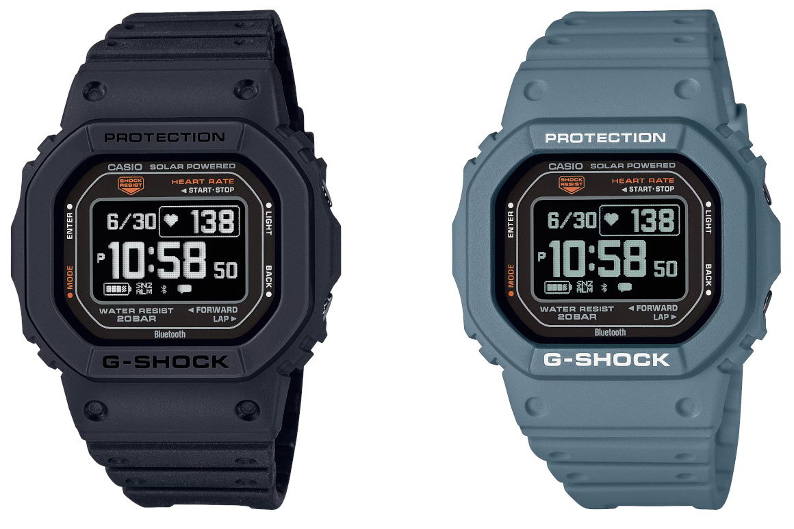 G-Shock DWH5600-1 and DWH5600-2 (with solar and heart rate) are now available in the United States