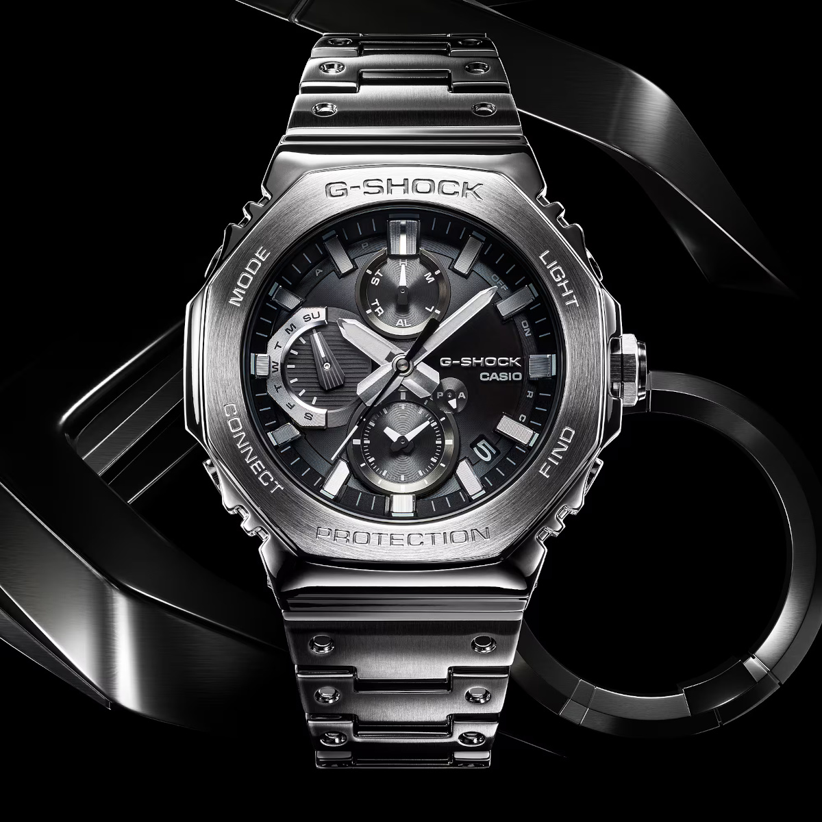G-Shock GMC-B2100D-1A Full Metal and Full Analog Octagonal Bezel with Chronograph